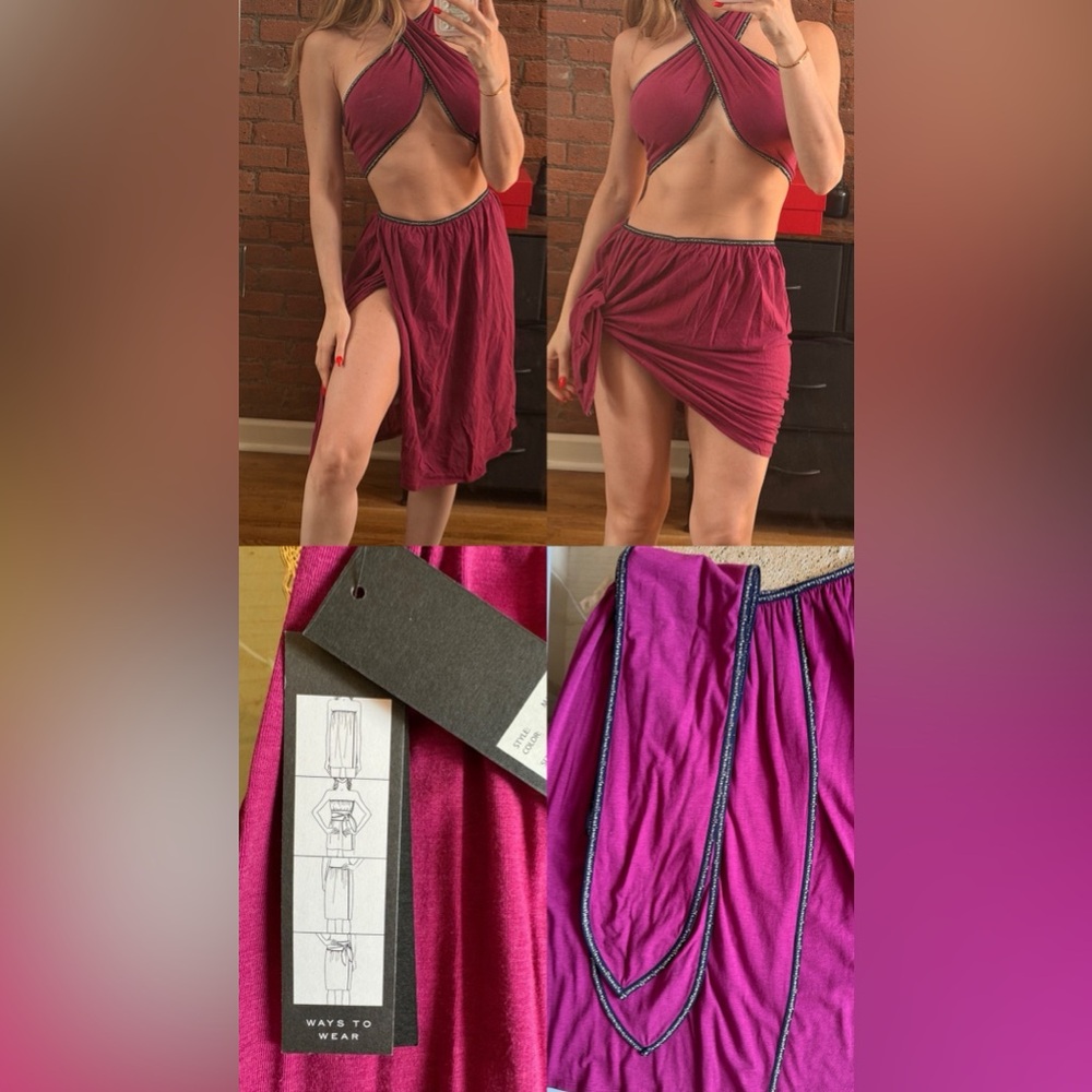 Y2K Marc Jacobs Magenta Wrap Skirt/Dress